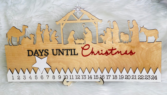 Days Until Christmas Countdown, Nativity Scene