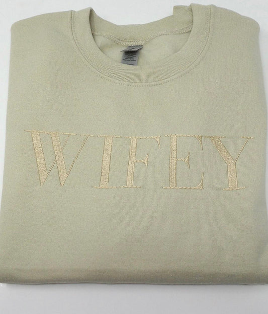 Embroidered Wife Sweatshirt